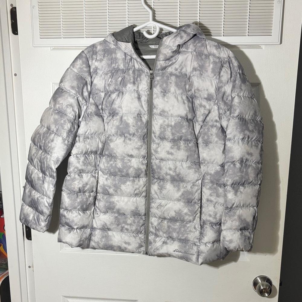 Eddie Bauer Cloudy Gray Puffer Jacket